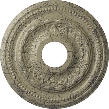Ekena Millwork Galway Ceiling Medallion (Canopies up to 3 1/4"), 15 3/4"OD x 3 1/4"ID x 1"P, Castle Stone Crackle CM15GACSC